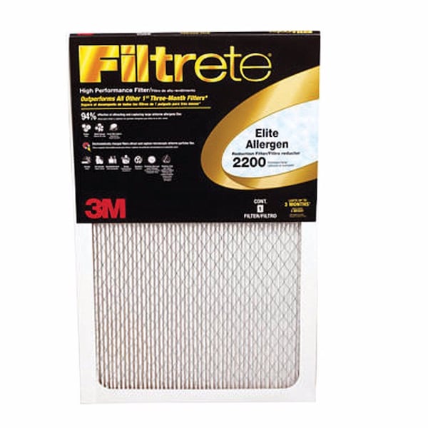 3M Filtrete 14 in. W X 20 in. H X 1 in. D Polypropylene 13 MERV Pleated Allergen Air Filter 1 pk EA05DC-6 - main